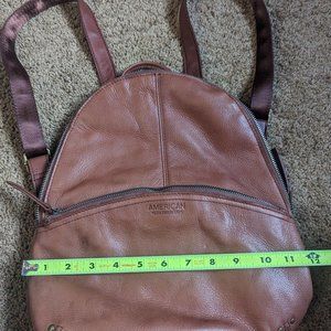 American Leather Co backpack style leather bag